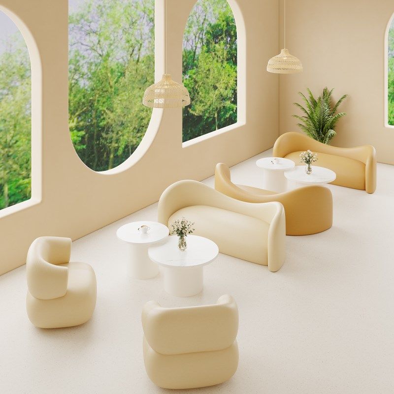 奶茶店桌椅组合卡座沙发咖啡厅酒吧美容院服装店接待沙发餐饮座椅,商业/办公家具,沙发,淘宝优惠券,粉丝福利购,淘宝优惠卷