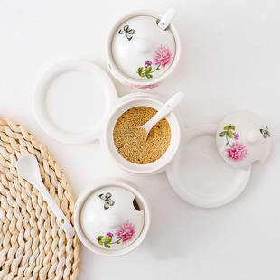 调料罐陶瓷调味罐厨房家用调料盒套装组合装收纳油盐味精罐密封盖