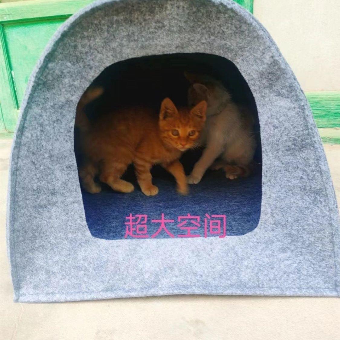 猫咪分娩窝猫窝猫咪产房大空间四季通用猫房子猫笼子毛毡材质猫帐