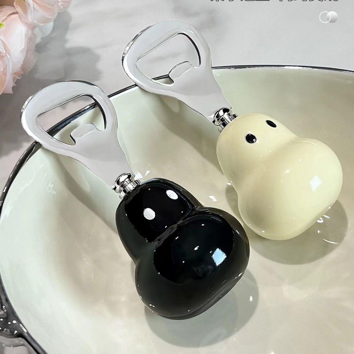 梨子笑脸开瓶器陶瓷可携式起子可爱酒瓶启瓶器开盖神器啤酒瓶起子