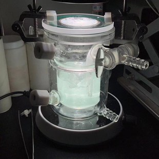 石英玻璃顶照光催化反应器实验室反应釜层水冷图纸定制透紫外