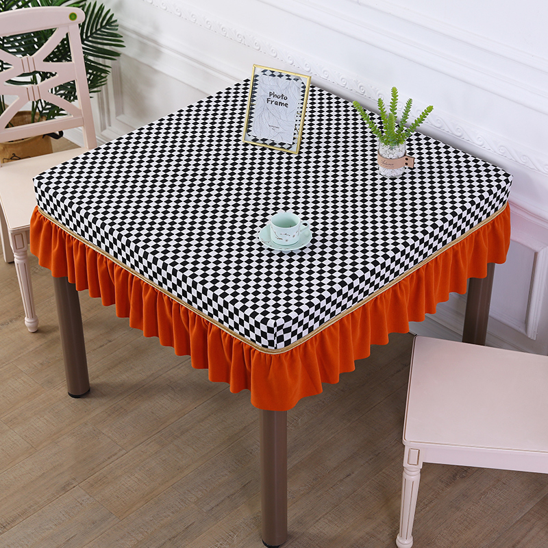 全自动麻将桌罩八仙桌盖布正方形餐桌布现代四方桌家用台布