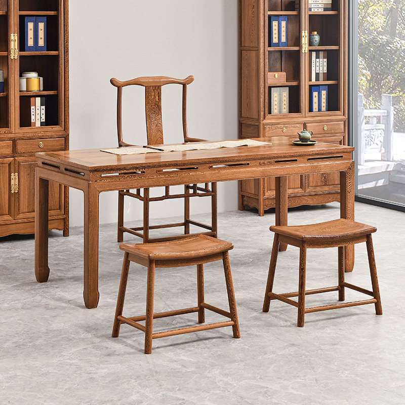 鸡翅木书桌新画案书法桌红木学习桌写字台书房实木办公桌带抽,住宅家具,书桌,淘宝优惠券,粉丝福利购,淘宝优惠卷