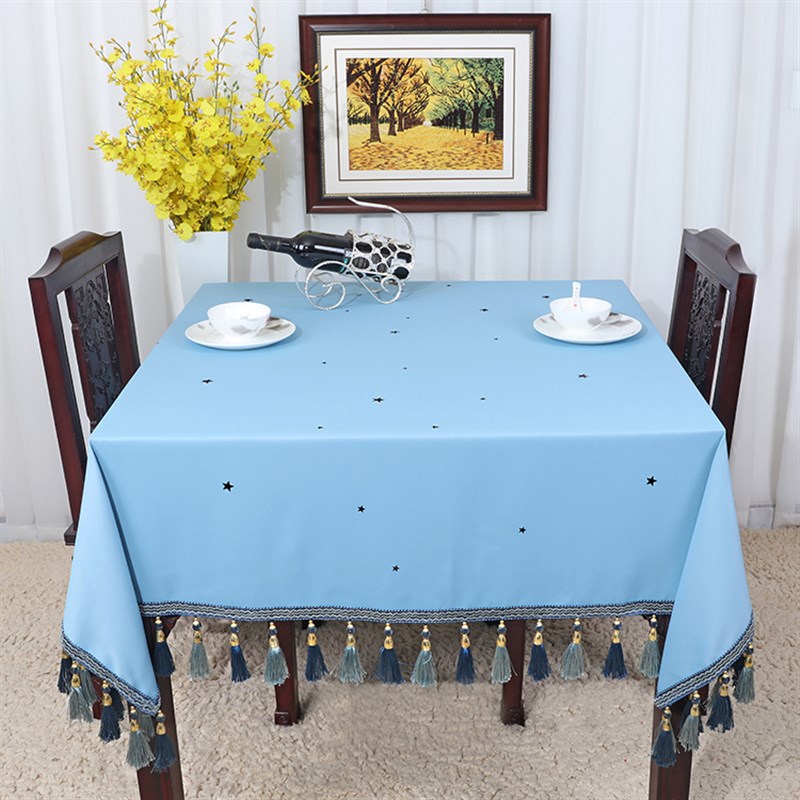 艺必旭 欧式奢华提花布艺 餐桌布 茶几台布 圆桌桌布桌垫定制