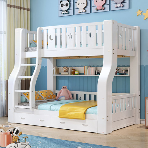 上下铺层床全实木两层子母床小户型带儿童木床高低床上下床