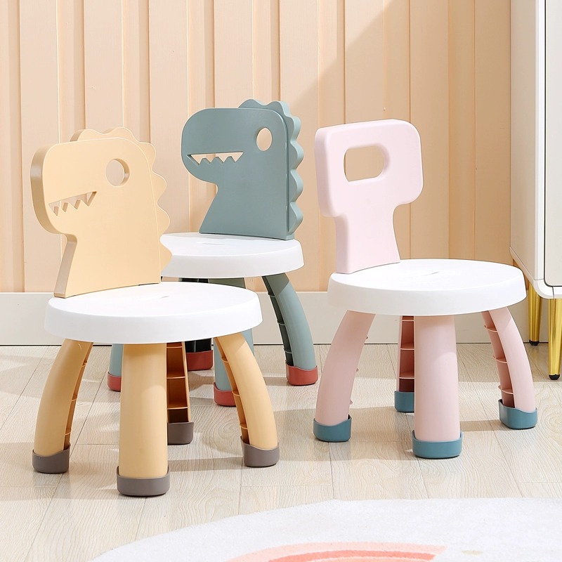 塑料卡通靠背凳创意家用加厚儿童矮凳幼儿园小朋友吃饭学习椅