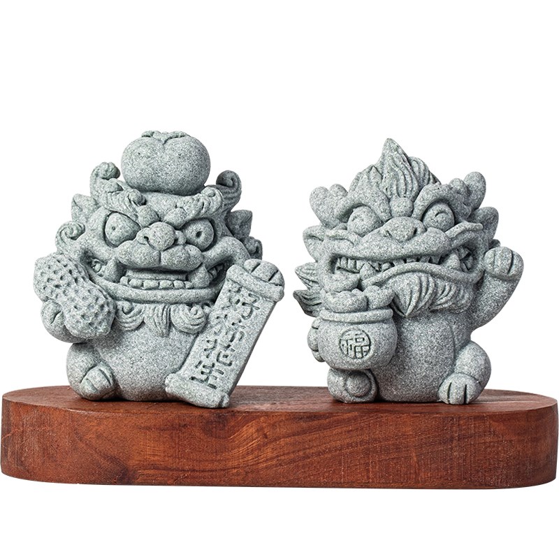 可爱系小神兽招财茶宠摆件一对聚宝盆家居桌面开业乔迁送礼品