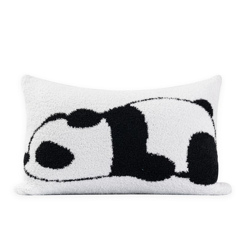 NEWC新宸优品 可爱卡通趴趴熊猫花花抱枕in客厅沙发卧室儿童腰枕
