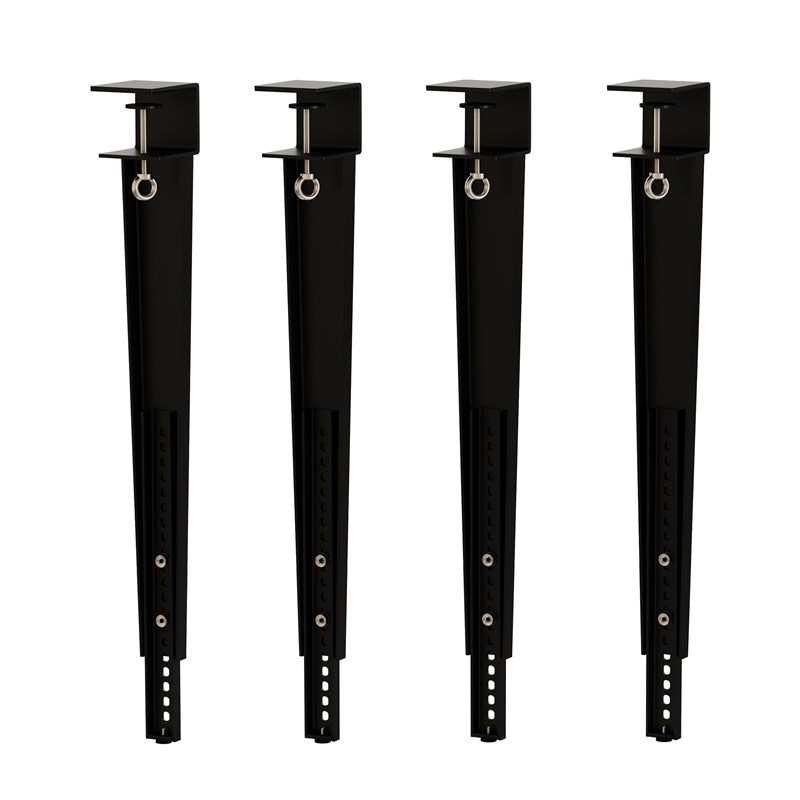 铁艺桌腿支架可升降免打孔餐桌脚架金属支撑架可调节高度桌架