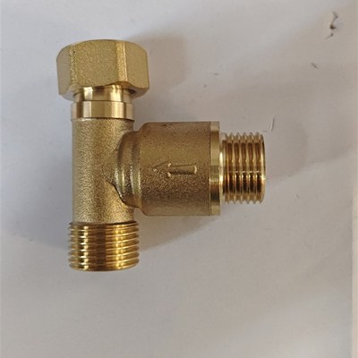 4分三通活结家用配件黄铜冷水热水器单向出水接头回水器止回阀