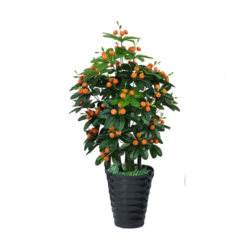 仿真金桔假树红果家居室内客厅摆设装饰假水果盆栽绿植懒人盆景花