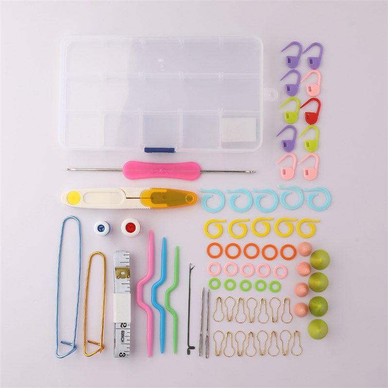 朗恩 手工的钩针编织DIY工具盒全套小工具针线盒有剪刀尺子包套装,居家布艺,针,淘宝优惠券,粉丝福利购,淘宝优惠卷