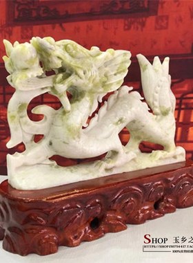 天然十二生肖龙摆件玄关酒柜书柜办公桌面开业送礼纯手工工艺品