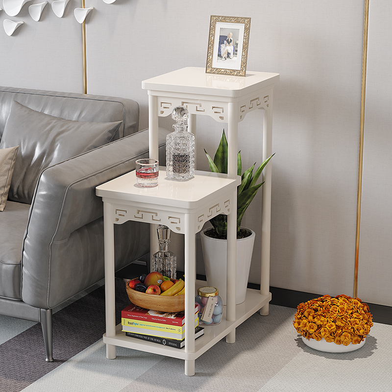 客厅家用茶水架小型边桌长条窄边几可移动小推车沙发边柜侧边柜