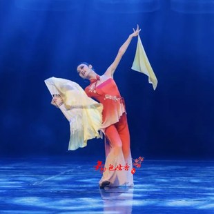 桃李杯舞蹈服女演出服沂蒙颂胶州秧歌扇子舞飘逸雪纺中国风艺考服