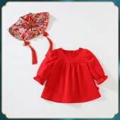 宝宝周岁礼服中国风唐装 连体衣满月百天公主喜庆婴儿女童裙子套装