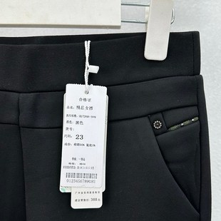 中老年人女裤秋冬季妈妈加绒小脚裤子外穿秋冬打底裤黑色直筒长裤