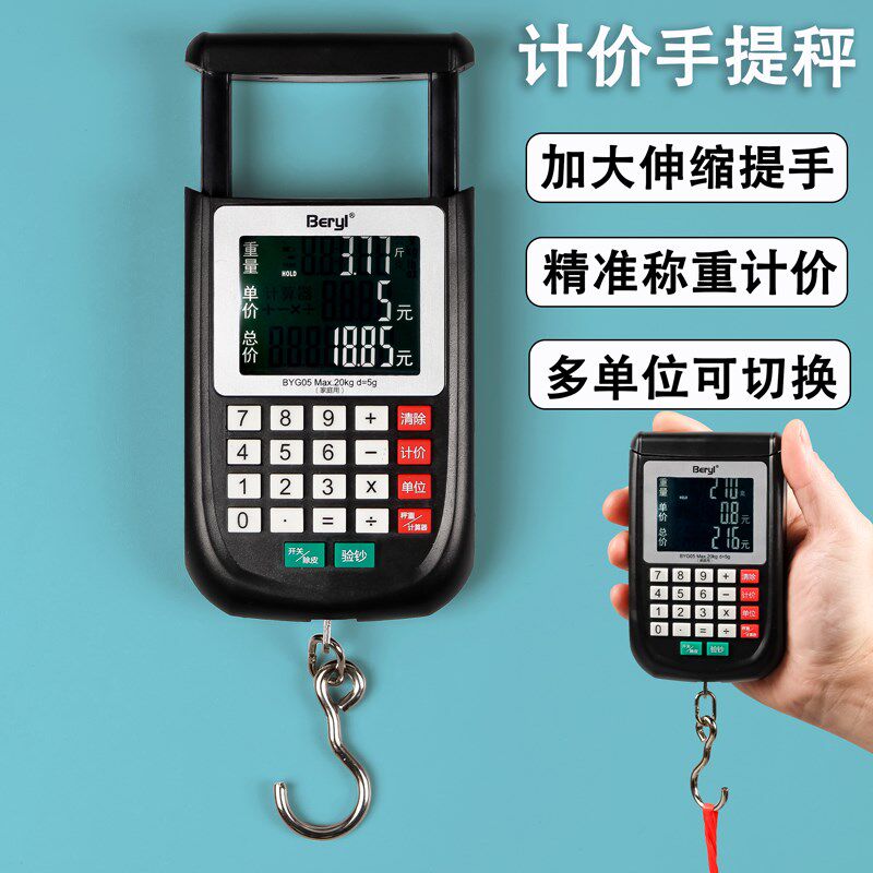 精准电子计价秤公斤市斤秤买卖菜称重吊钩秤快递秤