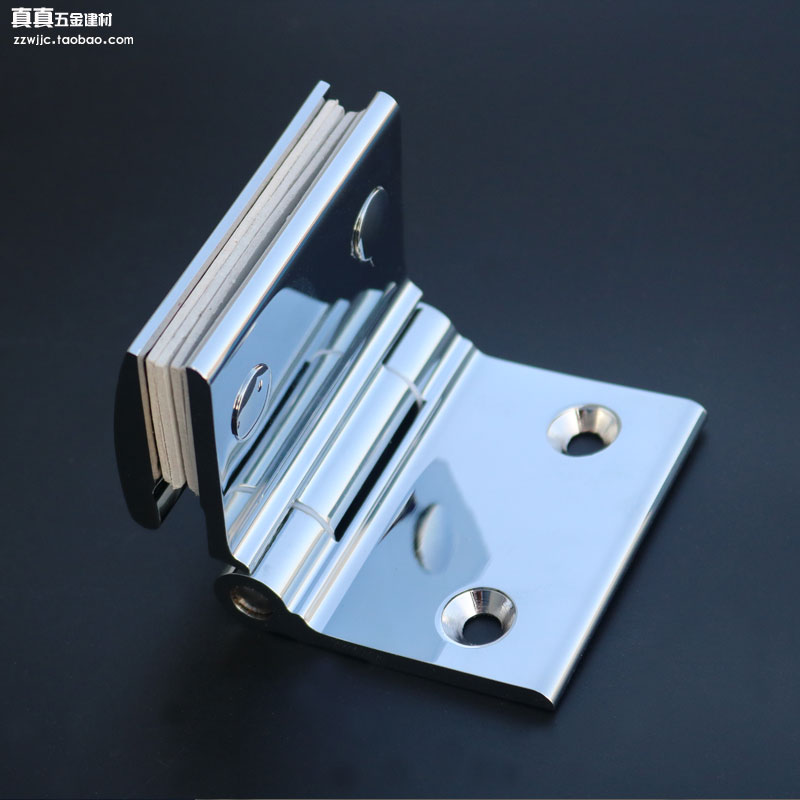 0不锈钢玻璃门内开门合页淋浴房浴室门夹折页铰链90度夹浴室夹