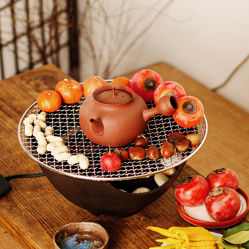 大伍德电陶炉冬日围炉煮茶烧烤烤番薯煮茶器家用多功能烧水炉泡茶