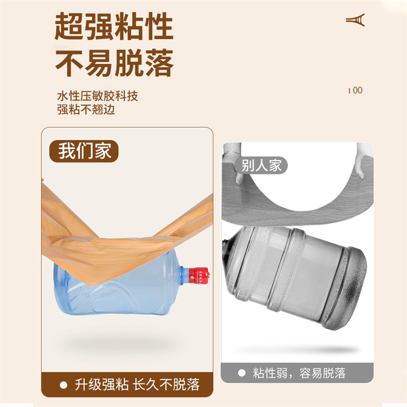 黑胡桃木纹桌面贴纸自粘仿木中古风家具翻新改色办公书桌防油贴膜