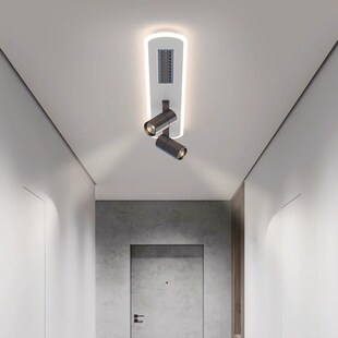 山姆逊轨道灯led走廊过道灯客厅无灯长条形灯明装 衣帽间灯