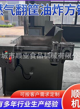 反筐油炸机设备自动豆腐油炸锅立式方形炸鸡块筐翻熟食油炸锅