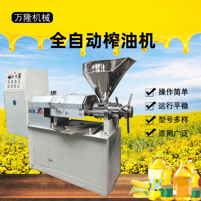 螺旋式麻子仁榨油机 全自动菜籽花生核桃螺旋榨油机 棕榈果榨油机