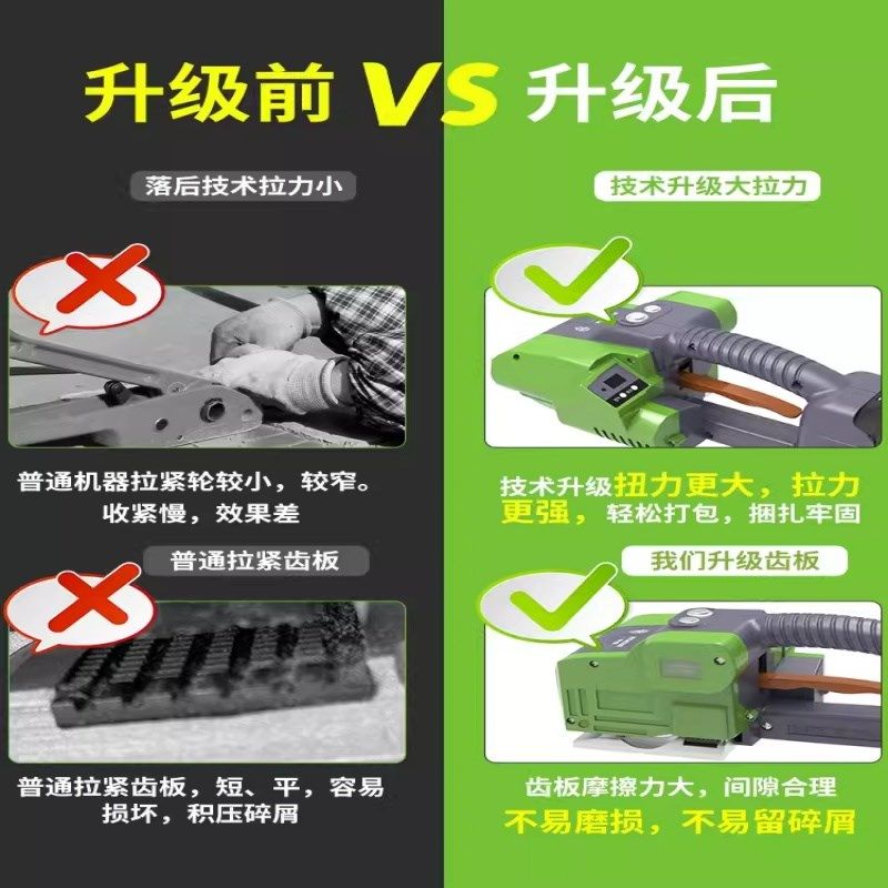 式全自动半自动手动电动打包机捆扎带收紧一体塑钢带塑料热熔,五金/工具,打包机/捆扎机,淘宝优惠券,粉丝福利购,淘宝优惠卷