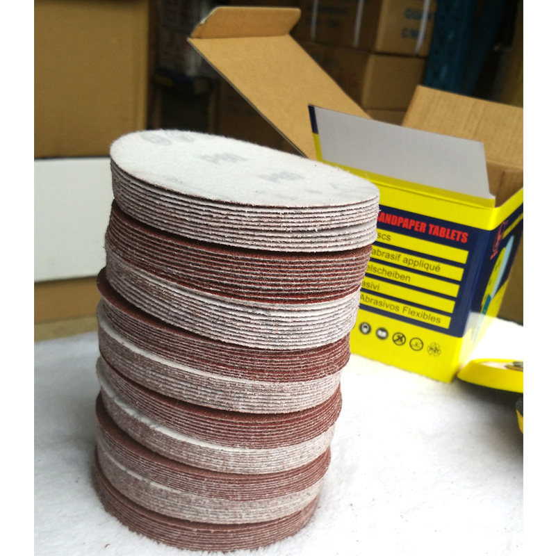 MM墙面打磨圆盘自粘式砂碟背绒片 拉绒片7寸植绒片