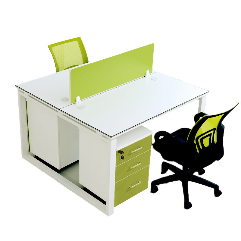 1.2米钢架工位办公室四人位职员桌 简约现代屏风员工办公桌