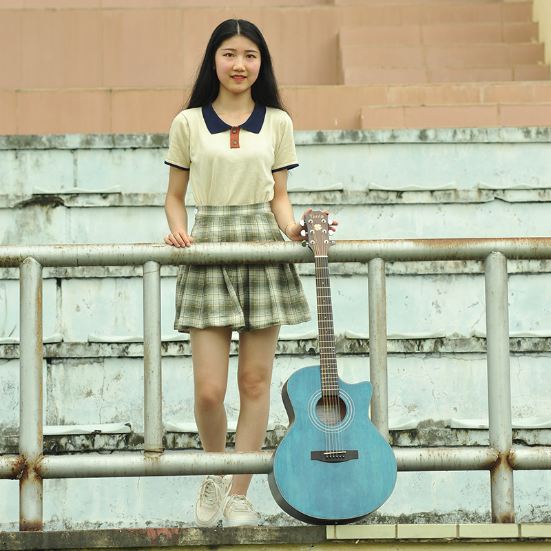 Tania塔尼亚吉他男初学者41寸新手女生40寸学生自学入门民谣吉它