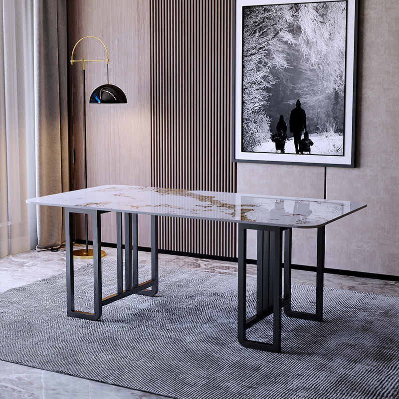 桌腿支架茶几脚架底座岩板玻璃餐桌铁艺金属书桌子腿支撑架子桌脚