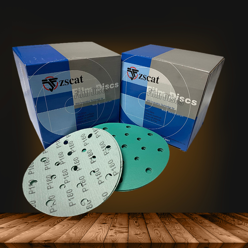 干磨砂纸费斯托机器绿砂进口干磨抛光背绒6寸17孔打磨片150MM