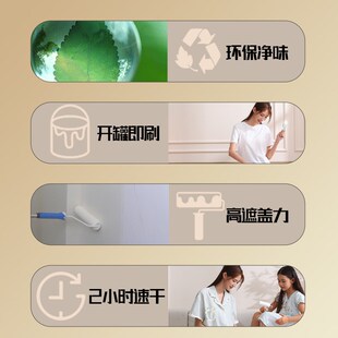 彩骑士内墙乳胶漆室内自刷涂料墙面漆刷墙白色翻新补墙漆油漆