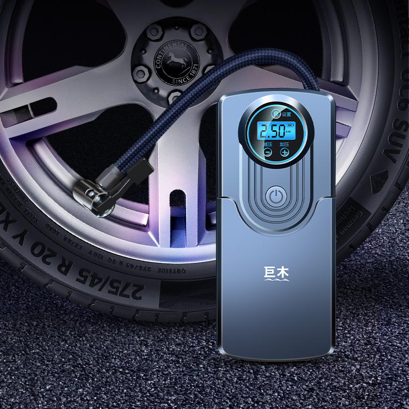 无线车载充气泵汽车打气泵电动打气筒便携式轮胎手持小轿车用高压