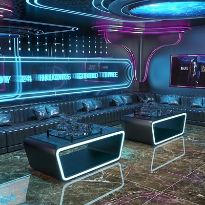 ktv发光茶几酒吧歌厅清吧大理石会所吧台散台专用不锈.钢岩板桌子