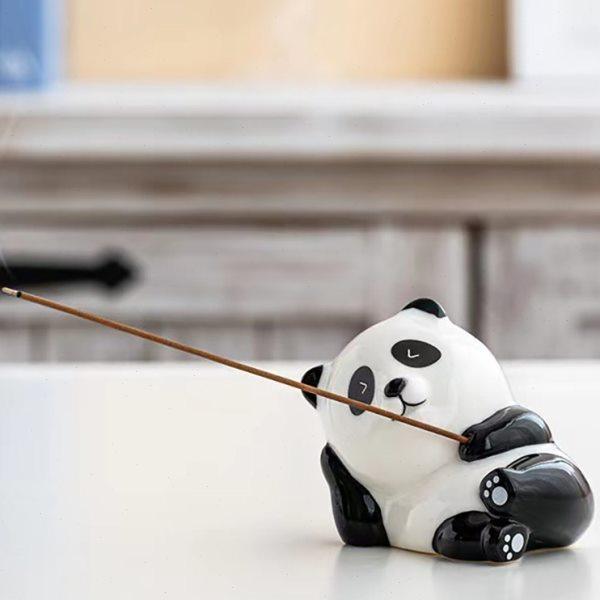 大熊猫萌兰幼崽创意可爱熊猫陶瓷线香香炉香插座家用香薰茶道摆件,家居饰品,香托/香盘/香座/香插,淘宝优惠券,粉丝福利购,淘宝优惠卷