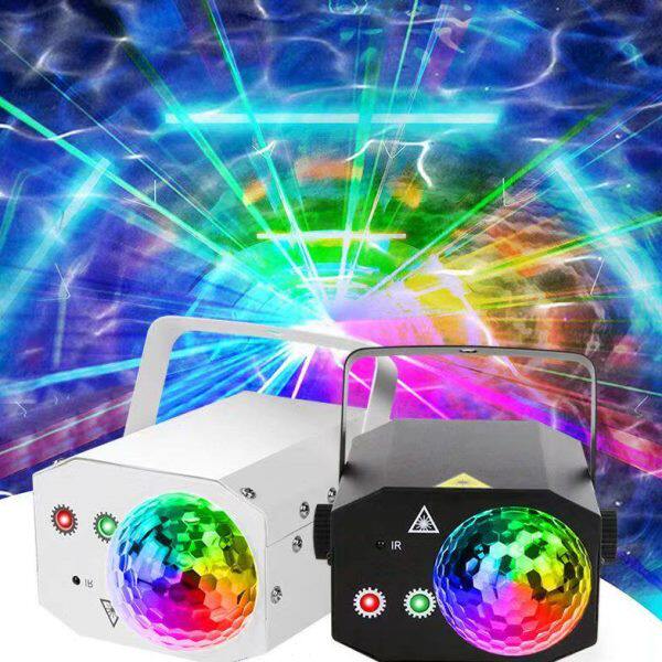 ktv氛围灯舞台灯光音乐节奏声控激光彩灯dj蹦迪灯旋转闪光灯