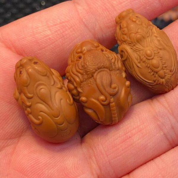 橄榄核貔貅橄榄核雕刻貔貅单粒单子吊坠男女文玩横孔貔貅