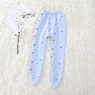 文波男童保暖裤加绒加厚棉裤儿童纯棉卫生裤男孩中大童加绒裤子内