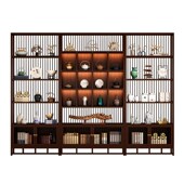 博古架实木中式 多宝阁茶叶置物架客厅玄关收纳架摆件展示架储物柜