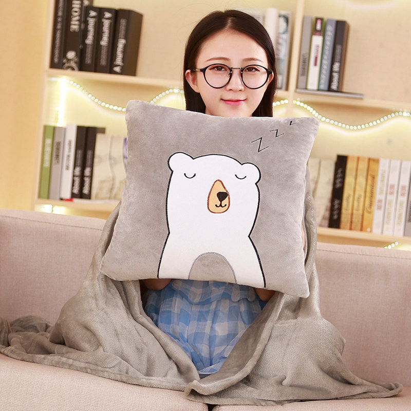 抱枕被子两用办公室午睡枕头折叠珊瑚绒毯子汽车靠枕垫空调三合一,居家布艺,抱枕被,淘宝优惠券,粉丝福利购,淘宝优惠卷