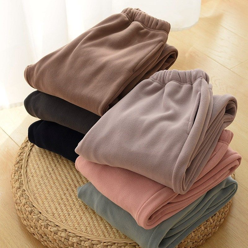 女士暖暖裤 复合奥丽绒束脚裤 保暖家居长裤子 睡裤 秋冬款 女装