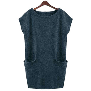 马甲女春秋中长款针织大码女装时尚红色宽松外搭背心女士马夹外穿