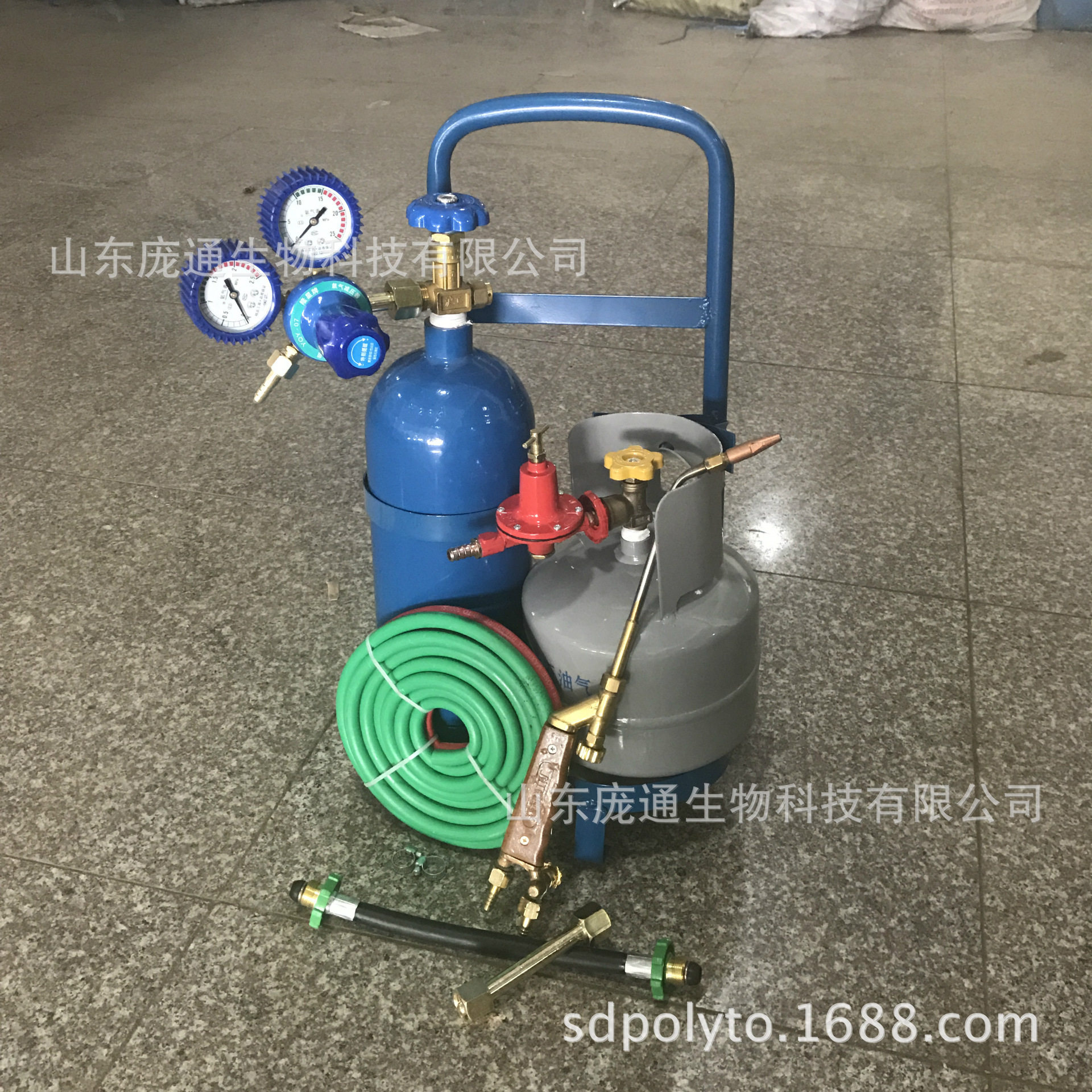 【工厂】4L车式便携式焊具车式焊具氧气套装特级胶管氧气管