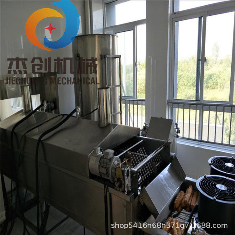 杰创全自动油条油炸流水线自动翻转油条油炸机器电加热油条油