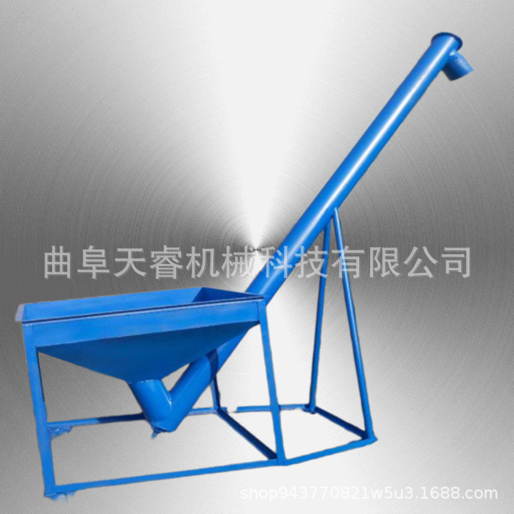 定制加厚219型铁管螺旋输送机 3.2米长砂石料给料机 绞龙提升机