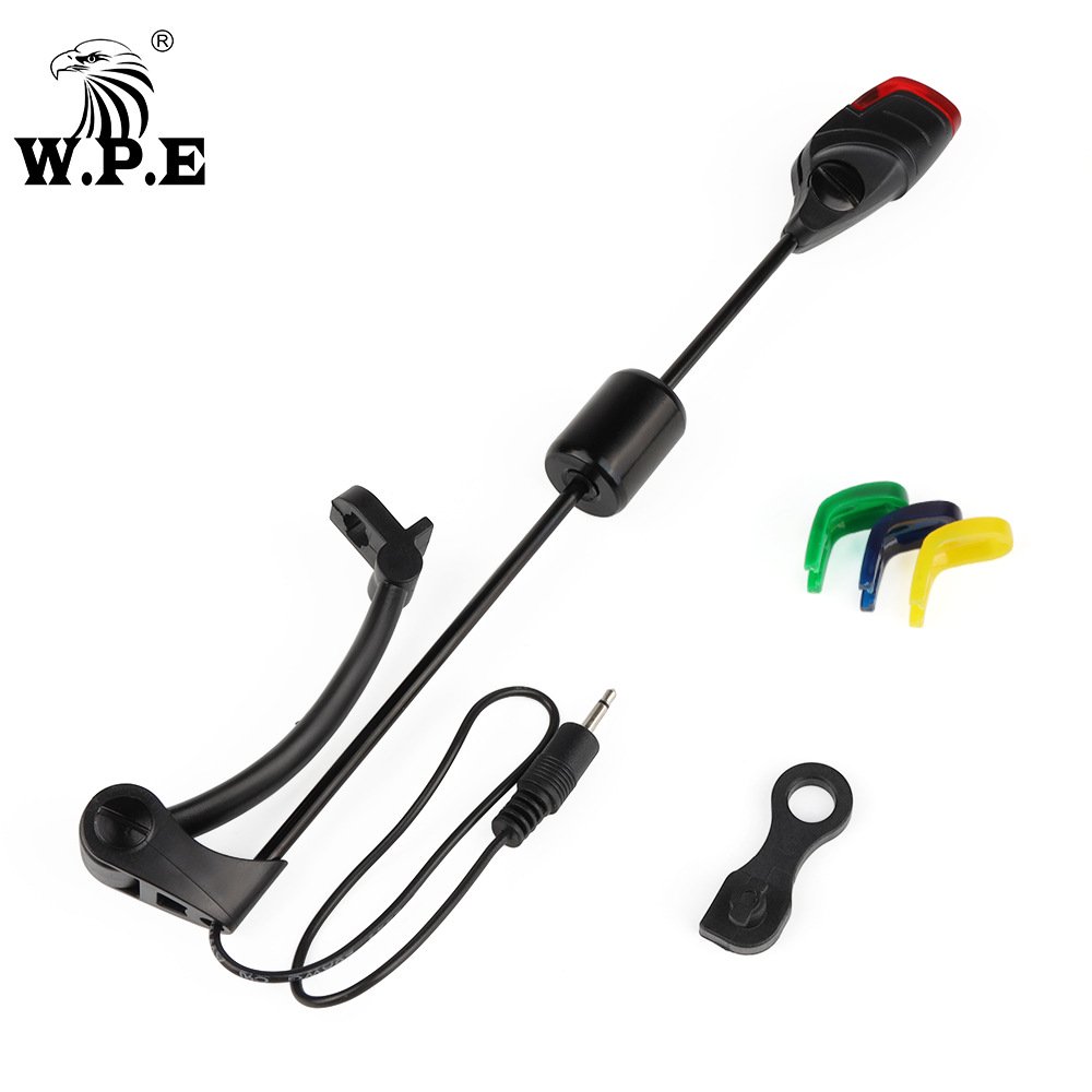 W.P.E 1件鲤鱼钓警报器摇摆器发光LED指示器鲤鱼钓配件工具