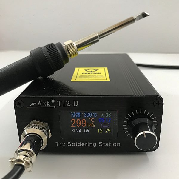 新款T12数显焊台1.14寸ips彩屏控制板恒温电烙铁自动休眠及唤醒